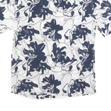 ARMANI EXCHANGE Mens White & Navy Floral Print Shirt XS Cotton Blend Summer