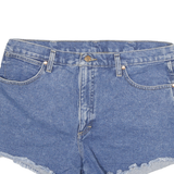 WRANGLER Womens Denim Blue Casual Cut-Off Shorts XL W36 Frayed Hem