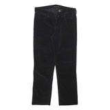 CALVIN KLEIN JEANS Womens Cotton Blend Black Regular Fit Straight Trousers W30