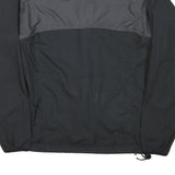 NIKE Mens Black & Grey Lightweight Zip Jacket L Polyester Blend Plain
