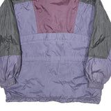 JOFF Womens Purple Black Nylon Zip Jacket UK 14 Colourblock Outdoor Puffa