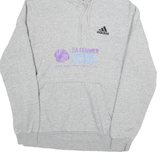 ADIDAS Mens Grey GA Summer Showcase Hoodie M Cotton Blend Casual Sportswear