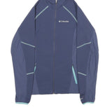 COLUMBIA Womens Blue Jacket XS Polyester Zip Hooded Plain Lightweight Outdoor