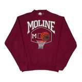Basketball Fruit Of The Loom College Sweatshirt - XL Burgundy Cotton