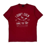 I Don'T Even Have To Try Abercrombie & Fitch T-Shirt - XL Red Cotton