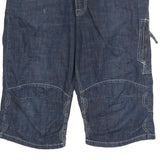 SPF Mens Shorts Blue Cargo Denim L W34 Casual Summerwear