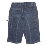 SPF Mens Shorts Blue Cargo Denim L W34 Casual Summerwear