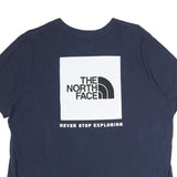THE NORTH FACE Womens Blue Graphic T-Shirt XL Short Sleeve Crew Neck Logo Print