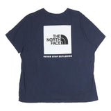 THE NORTH FACE Womens Blue Graphic T-Shirt XL Short Sleeve Crew Neck Logo Print