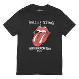 THE ROLLING STONES Mens Black L Graphic T-Shirt Short Sleeve Crew Neck North