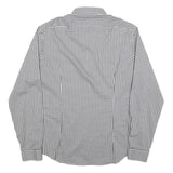 CALVIN KLEIN Mens Black & White Check Shirt L Cotton Blend Long Sleeve Button