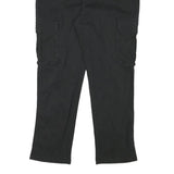 PIER ONE Mens Black Slim Cargo Cotton Blend Trousers W32 L27 Zip Pockets