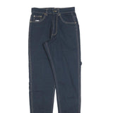 KARL KANI Womens Blue Denim Slim Skinny Cotton Blend Rinse W25 L32 Zip Pocket