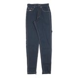 KARL KANI Womens Blue Denim Slim Skinny Cotton Blend Rinse W25 L32 Zip Pocket