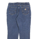 CARHARTT Mens Regular Fit Blue Denim Jeans W38 L32 Classic Cotton Blend Zip