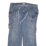 CLOCKHOUSE Womens Relaxed Blue Denim Medium Jeans W38 L32 Casual Cargo Pockets