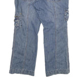 CLOCKHOUSE Womens Relaxed Blue Denim Medium Jeans W38 L32 Casual Cargo Pockets