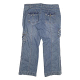 CLOCKHOUSE Womens Relaxed Blue Denim Medium Jeans W38 L32 Casual Cargo Pockets