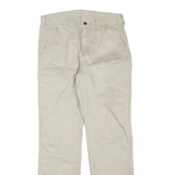 CARHARTT Womens Cotton Blend Beige Regular Waist Zip Trousers W32 L32 Casual