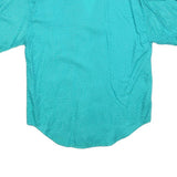 BETTY BARCLAY Womens Turquoise Blouse Short Sleeve Collared M Light Pattern