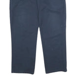 DICKIES Mens Polyester Blend Navy Regular Straight Trousers W38 L30 Workwear Zip