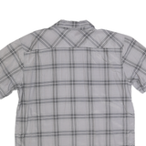 DICKIES Mens Grey Check Short Sleeve Shirt XL Casual Cotton Blend Comfortable