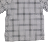 DICKIES Mens Grey Check Short Sleeve Shirt XL Casual Cotton Blend Comfortable