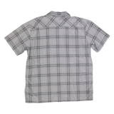 DICKIES Mens Grey Check Short Sleeve Shirt XL Casual Cotton Blend Comfortable