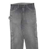 DICKIES Mens Grey Cotton Blend Regular Fit Straight Leg Trousers W32 L30