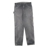 DICKIES Mens Grey Cotton Blend Regular Fit Straight Leg Trousers W32 L30