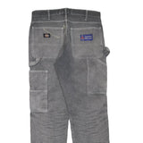 DICKIES Mens Grey Cotton Blend Regular Fit Straight Leg Trousers W32 L30