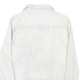 LEVI'S Womens White Cotton Blend Denim Jacket XS Button Plain Stylish