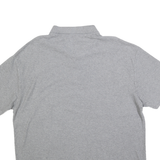 CALVIN KLEIN Mens Grey Short Sleeve Plain Polo Shirt L Classic Cotton Blend