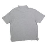 CALVIN KLEIN Mens Grey Short Sleeve Plain Polo Shirt L Classic Cotton Blend