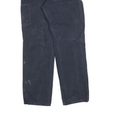 CARHARTT Mens Cotton Blend Navy Relaxed Fit Straight Trousers W31 L34 Workwear