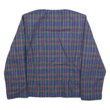 CP COLLECTION Womens Blue Green Wool Blend Checked Button Jacket M Woven