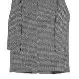 ZARA Womens Black & White Houndstooth Double Breasted Jacket S Polyester Blend