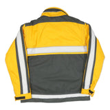 PHENIX Mens Yellow & Grey Sporty Zip Jacket L Polyester Blend Colourblock