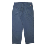 DICKIES Mens Regular Fit Navy Blue Cotton Blend Trousers W35 L28 Comfortable