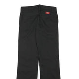 DICKIES Womens Black Cotton Blend Regular Fit Straight Leg Trousers W28 L31
