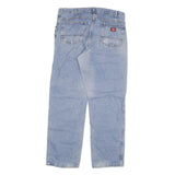 DICKIES Mens Regular Fit Straight Leg Denim Light Blue Jeans W34 L31 Zip Cotton