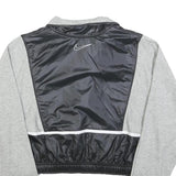 NIKE Womens Grey & Black Sportswear Pullover Sweatshirt S Cropped Half Zip