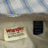 Wrangler Checked Short Sleeve Shirt - XL Gray Cotton