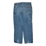 Dickies Double Knee Carpenter Jeans - 38W 30L Blue Cotton