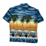Campia Graphic Hawaiian Shirt - Large Multicoloured Viscose