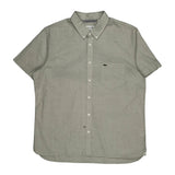 Lacoste Slim Fit Short Sleeve Shirt - XL Grey Cotton