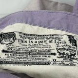 Levis Denim Shorts - 32W UK 12 Purple Cotton