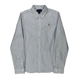 Age 12 Ralph Lauren Striped Shirt - Medium Blue Cotton
