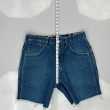 Hip Hop Fubu Graphic Denim Shorts - 36W 8L Blue Cotton