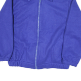 HABAND Womens Blue Fleece Jacket L Polyester Blend Zip Closure Elastic Hem